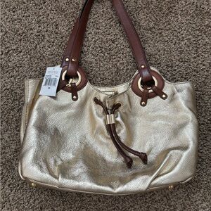 Michael Kors Gold Leather Tote Bag - NWT